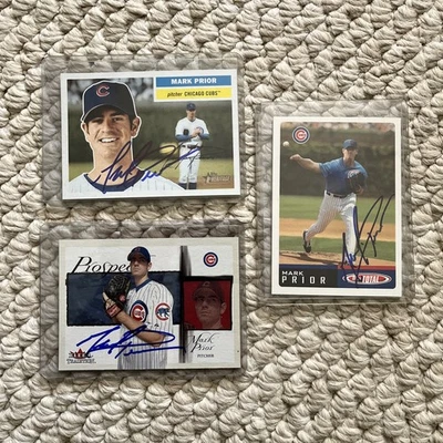 Mark Prior Signed Cards Dodgers World Series Champ - Image 1 of 4