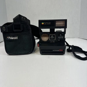 Vintage Polaroid 600 Land Camera Autofocus 660 w/Case & Original Strap Untested - Picture 1 of 10