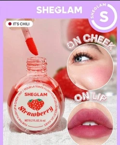 Sheglam For The Flush IT’S CHILI Lip & Cheek Tint Blush Strawberry New Authentic - Picture 1 of 4