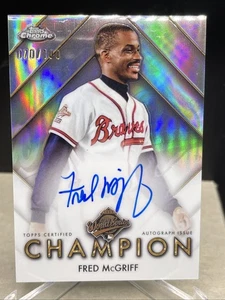 Fred Mcgriff 2025 Topps Chrome Insert Auto Braves 70/100 - Picture 1 of 2