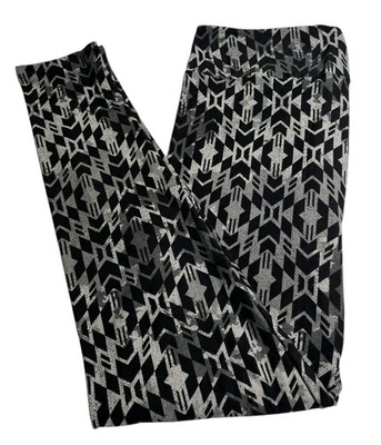 LuLaRoe Leggings TC Tall Curvy AZTEC BLACK GRAY Chevron Southwest Western Casual - Image 1 of 4