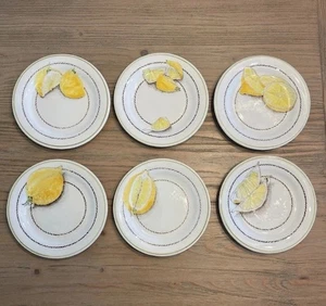 Set of 6 GIEN France Citron (Lemon) Appetizer/Dessert Plates 6.5" - Used - Picture 1 of 14