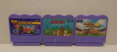 3 VTech VSmile learning system games Bob Builder Scooby Doo Soccer all work well - Image 1 of 4