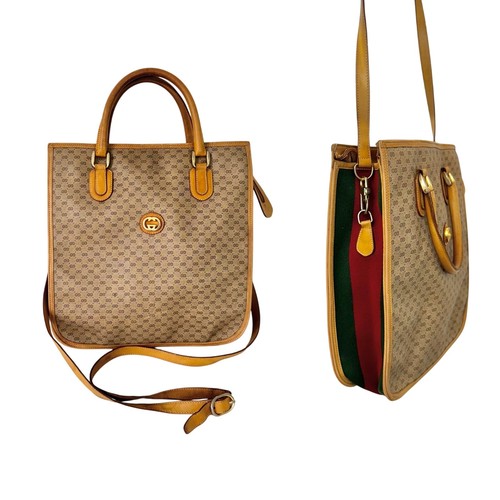 Borsa a tracolla Gucci vintage anni 70 Web GG Supreme vintage tote bag made in Italy