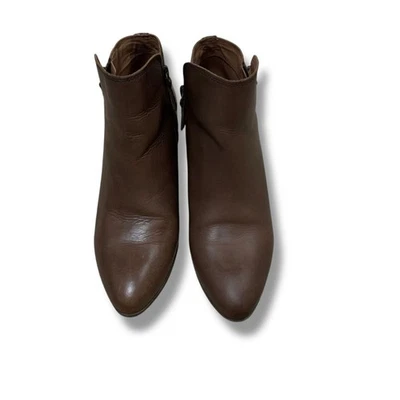 Botines al tobillo Frye Judith de cuero marrón con doble cremallera talla 8,5 para mujer con tacón 2,5 Foto 1 de 4