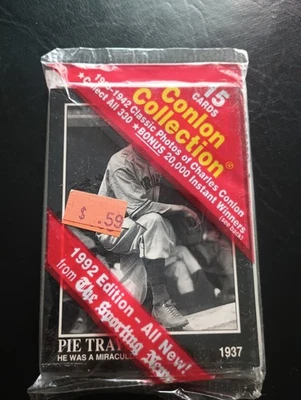 1992 THE SPORTING NEWS CONLON COLLECTION 1905-1942 BASEBALL CARDS UNOPENED PACK - Image 1 of 2