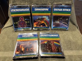 Intellivision Lot Dragonfire Demon Attack Microsurgeon Atlantis Beauty & Beast
