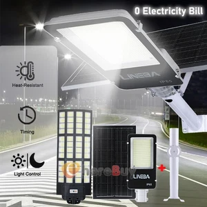 Solar LED Light Outdoor Street Light Motion Sensor Garden Flood Bulb Lighting US - Picture 1 of 180