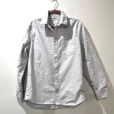 Taylor Stitch 100% organic cotton Jack Button Down Shirt Med 40 Striped Grey - Image 1 of 4