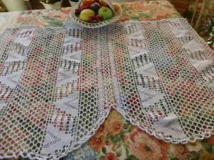 96LONGX60CM HAUT++BLANC pour rideau a créer brise-bise?? ancien t b état - Picture 1 of 2