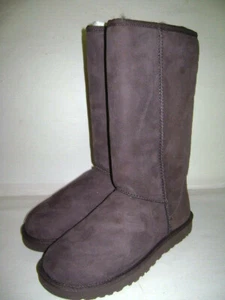UGG Australia Women F10014K Classic Tall 8515 Boots CHOCOLATE Leather Suede Sz 7 - Picture 1 of 6