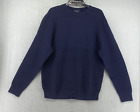 Charles Tyrwhitt Women's Merino Blue Crew Neck Long Sleeve Pullover Sweater Sz L