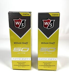Wilson Staff 50 Elite fifty fifty/Compression Yellow 6 ct Golf Balls New.