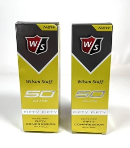 Wilson Staff 50 Elite fifty fifty/Compression Yellow 6 ct Golf Balls New. - Picture 1 of 2