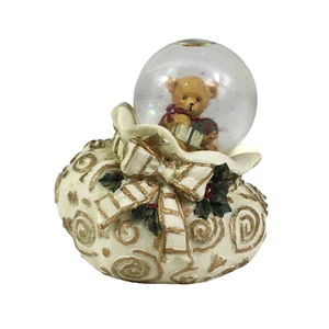 AVON Elegant Snowglobe Ornament Christmas Bear Decoration Small Boxed - Picture 1 of 7