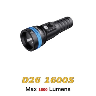 XTAR D26 1600S LED 1600 Lumens Rechargeable Scuba Diving Flashlight Torch - Image 1 of 4