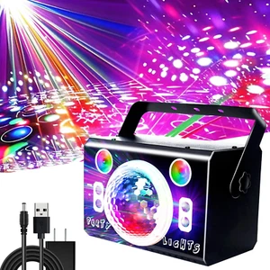 Dj Disco Light Parties LED Disco Ball Light Strobe Lights Projector Sound Activa - Picture 1 of 12