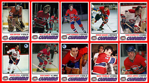 Montreal Canadiens CUSTOM MADE HOCKEY CARDS Like 1977-78 30 Different U-PICK