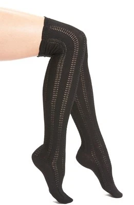NUEVO CON ETIQUETAS Calcetines Free People 'Fray' Calados Tejidos Sobre la Rodilla Venta al por menor $24 Foto 1 de 3