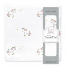 New Swaddle Designs Receiving Swaddling Blanket 100% Cotton Muslin Pink Unicorn