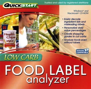 Quickstart Low-Carb Lebensmitteletiketten-Analysator - Erhalten Sie Lebensmittelfakten! PC Software Versiegelt Neu - Bild 1 von 5