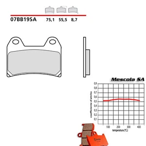 07BB19SA BREMSBELÄGE VORNE BREMBO MOTO GUZZI SPORT 1200 ABS 2006 - Bild 1 von 1