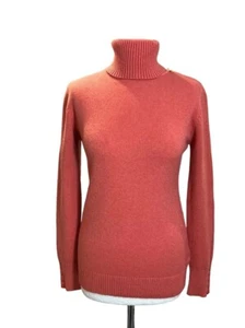 Sugar babe wool blend Jumper Pullover Coral Pink roll neck sweater Size 12-14 - Picture 1 of 17