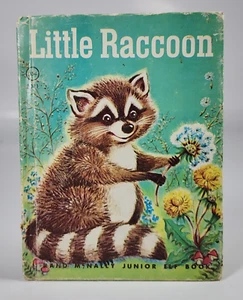 Vintage 1960s Book Little Raccoon Rand McNally Junior Elf Book Mabel Watts - Imagen 1 de 7