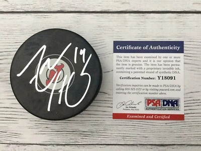 Adam Henrique Signed Autographed NJ New Jersey Devils Hockey Puck PSA DNA COA a - Image 1 of 3