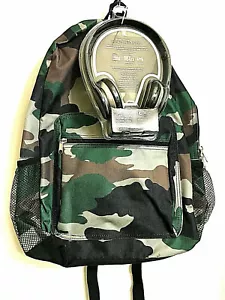 New Star Point Tech Ready Pack & Headphones Backpack Camou Camouflage Green/Tan - Picture 1 of 5