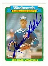Jerome Walton autographed Baseball Card 1990 Topps Woolworth #6 Highlights