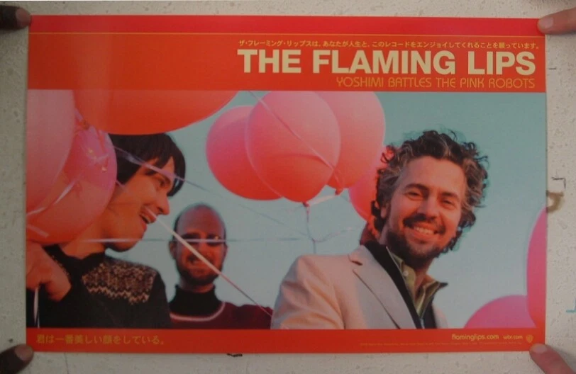 Flaming Lips Poster Promo Yoshimi Battles The Pink Robots Mint Band Shot - Image 1 of 1