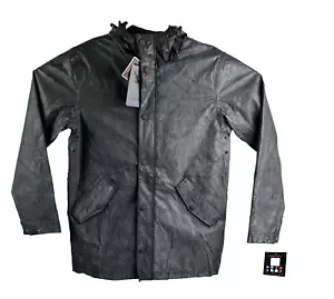 Hawke & Co. Lightweight Polyester Hooded Waterproof Rain Jacket Black Men Size M - Picture 1 of 24