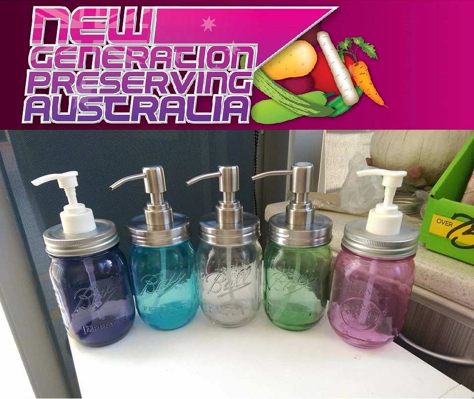 1 x Soap Dispenser, Ball Mason Pint Jar Stainless Steel Pump Lid - image 1 of 1