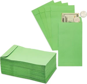 Budgetierungsumschläge für Bargeld, Münzen, Geld (3,5 x 6,5 Zoll, 100er-Packung) - Bild 1 von 12