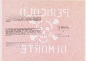 Michelangelo Pistoletto handsigniert nummeriert Farbserigraphie auf Folie - Afbeelding 1 van 6