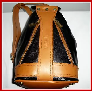 Valentina ๐ฎ๐น Zaino convertibile secchiello borsa a mano nero marrone pelle ciottolata - Foto 1 di 13