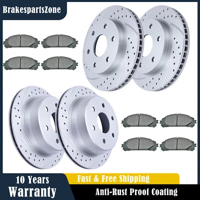 Front Rear Brake Rotors Pads Kit for Sierra 1500 Yukon Chevrolet Astro Brakes — 第 1/4 张图片