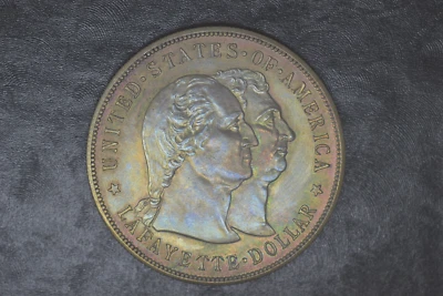 1900 Lafayette Commemorative Dollar- Nice BU with questionable Toning.  Pretty! - Image 1 of 4