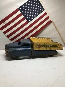 Vintage Buddy L Dump Truck Sand And Gravel Original Pressed Steel Toy Truck Dump - Picture 1 of 14
