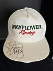 Kyle Petty Autograph Vintage Cap Hat Mayflower Racing White SnapBack