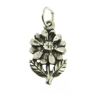 Dije con flores de plata esterlina 925 - Imagen 1 de 2