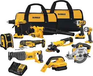 DEWALT 20V MAX Power Tool Combo Kit 10-Tool Herramientas 2 Batteries and Charger - Picture 1 of 11