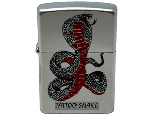 ZIPPO® - TATTOO Motiv - COBRA - graviert - Feuerzeug Lighter BenzinINKgrafiX® - Picture 1 of 10
