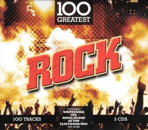 100 Greatest Hits Rock - NEW SEALED 5xCD SET ** SLIGHT CASE DAMAGE ** - Picture 1 of 13