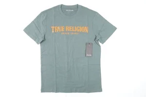 TRUE RELIGION SHIPYARD GRÜN ORANGE SMALL ARCH LOGO T-SHIRT HERREN NEU MIT ETIKETT NEU  - Bild 1 von 6