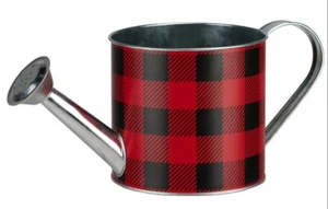 Chic Indoor Plant Watering Can - 4.75" Diameter, 4.5" Tall, Red & Black, Decor - Picture 1 of 4