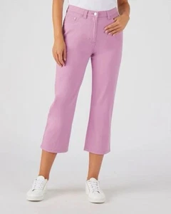 Damart Stretch Cotton Cropped Trousers Size-20 Dark Lilac RRP£38 New - Picture 1 of 7
