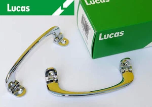 Pair Lucas Chrome Door Handles 650306, for Triumph TR4 TR4A TR5 TR250 Elans & P4 - Picture 1 of 1