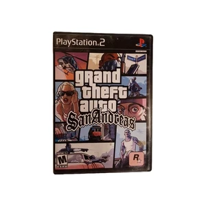 PS2 Grand Theft Auto San Andreas Custodia ha Strappo CIB Testato e Funzionante Poster Mappa - Foto 1 di 16